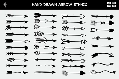 EE - Hand Drawn Arrow Ethnic ZTU8HZU