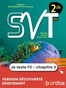 Denis Baude, Yves Jusserand, "SVT 2de - Manuel de l'élève 2023"