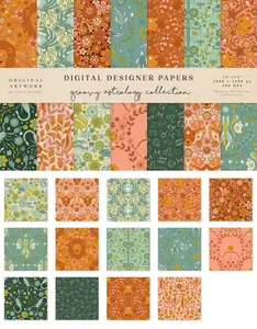 EE - Zodiac Groovy Astrology Seamless Patterns Paper ML7XU7K