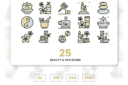 EE - Beauty And Spa Icons Set 2WLKWY2