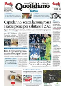 Quotidiano di Puglia Lecce - 31 Dicembre 2024