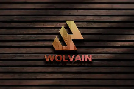 EE - Wall Logo Mockup in Wood N2G262D