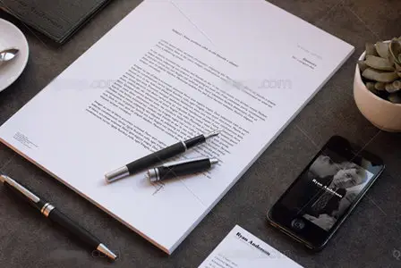 Stationery Mock Up with Phone