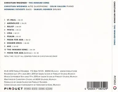 Christian Weidner - The Inward Song (2010) {Pirouet}