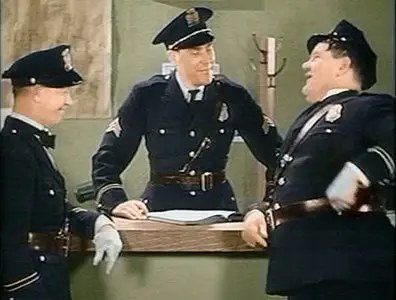 LAUREL & HARDY: The Midnight Patrol (1933) - colored -