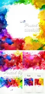 Watercolor Backgrounds Vector 2