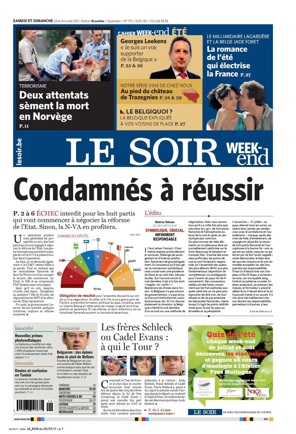 LE SOIR 23 JUILLET 2011