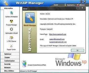 Yamicsoft WinXP Manager 6.0.6.0 Portable
