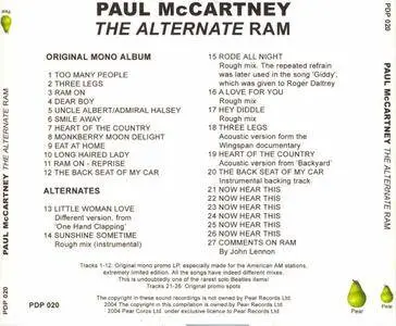 Paul McCartney - The Alternate Ram (2004) {Pear} **[RE-UP]**