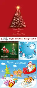 Vectors - Bright Christmas Backgrounds 6