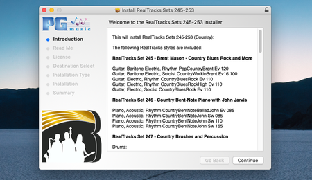 PG Music RealTracks for Band-in-a-Box Sets 1 - 253 macOS