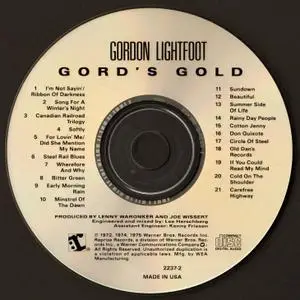 Gordon Lightfoot - Gord's Gold (1975) CD Release 1987