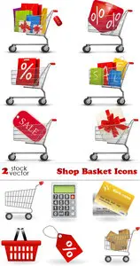Vectors - Shop Basket Icons