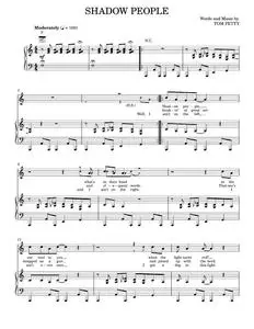 Shadow People - Tom Petty & the Heartbreakers, Tom Petty and the Heartbreakers (Piano-Vocal-Guitar)