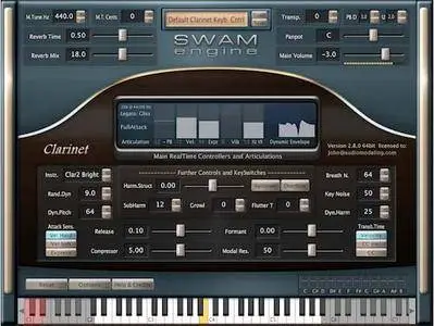 Audio Modelling SWAM engine - SWAM Clarinets 2.8.1 WiN