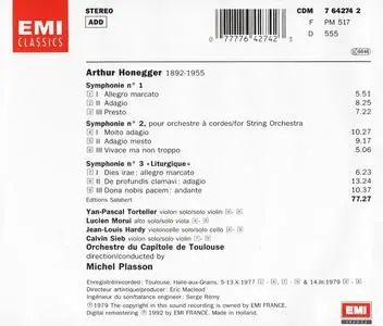 Michel Plasson, Orchestre du Capitole de Toulouse - Arthur Honegger: Symphonies Nos. 1, 2 & 3 "Liturgique" (1992)