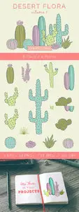 Vector Clip Art - Cactus Plants