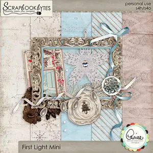 5 Vintage Winter Mini Scrap Kit