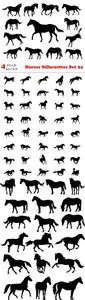 Vectors - Horses Silhouettes Set 24