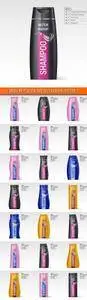 Mock UP Plastic Bottle Shampoo vector 2