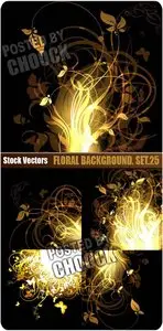 Floral background. Set.25 - Stock Vector