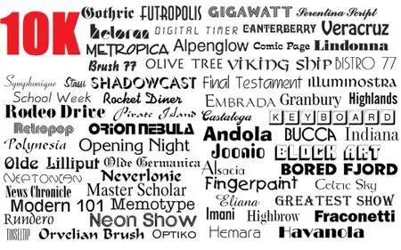 10000 Font Collection