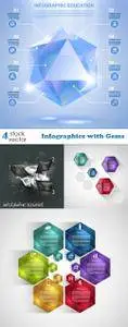 Vectors - Infographics with Gems