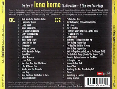 Lena Horne - The Best Of Lena Horne: The United Artists & Blue Note Recordings (2007) 2CDs