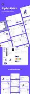 Alpha Drive Cloud Storage Website UI Kit