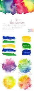 Watercolor Banners Vector