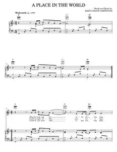 A Place In The World - John Lennon, Mary Chapin Carpenter (Piano-Vocal-Guitar)