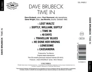 The Dave Brubeck Quartet – “1-2-3” – Time Out – Time Further Out – Time In – 3-CD Box