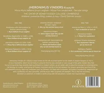 David Skinner, The Choir of Sidney Sussex College, Cambridge - Jheronimus Vinders: Missa Fors Seulement & Secular Songs (2023)