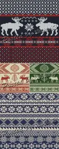 Knitted Christmas Backgrounds Vector