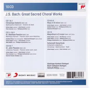 Helmuth Rilling, Bach-Collegium Stuttgart, Gächinger Kantorei - Johann Sebastian Bach: Great Sacred Choral Works [10CDs] (2010)