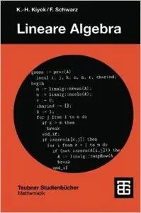 Lineare Algebra (German Edition) by Prof. Dr. Karl-Heinz Kiyek Universität GH Paderborn