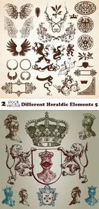 Vectors - Different Heraldic Elements 5