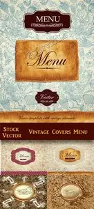 Stock Vector - Vintage Covers Menu