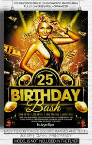 Flyer Template PSD - Birthday Bash