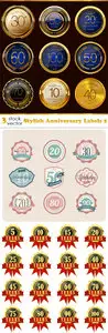 Vectors - Stylish Anniversary Labels 2