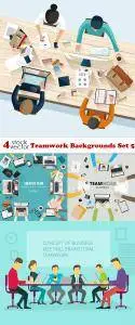 Vectors - Teamwork Backgrounds Set 5