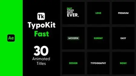 Typo Kit Fast Titles for After Effects 44506562