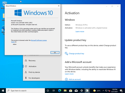 Windows 10 Pro 21H1 10.0.19043.1081 (x86/x64) With Office 2019 Pro Plus Preactivated Multilingual June 2021