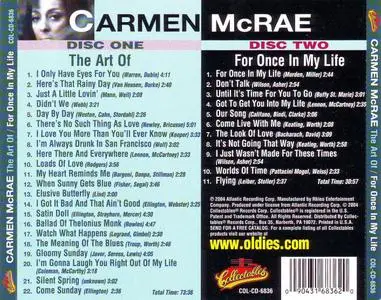Carmen McRae - The Art of Carmen McRae & For Once in My Life (2004) {2CD, Atlantic--Collectables COL-CD-6836 rec 1967, 1975}