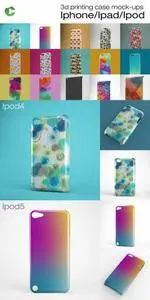 CreativeMarket - Iphone Ipad Ipod cases mock-up