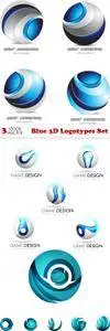 Vectors - Blue 3D Logotypes Set