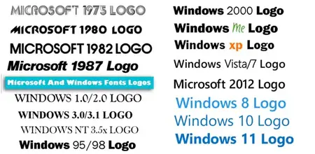 Microsoft & Windows Fonts Pack - 26 Fonts