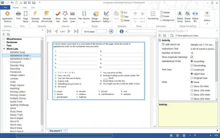 Vocabulary Worksheet Factory Enterprise 6.1.153.0 Portable