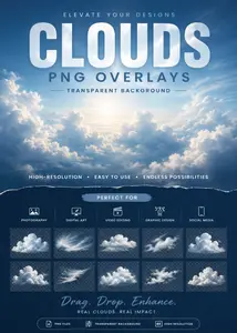Clouds png transparent overlays for Photoshop