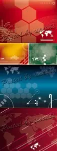 Abstract Techno Backgrounds Vector 3